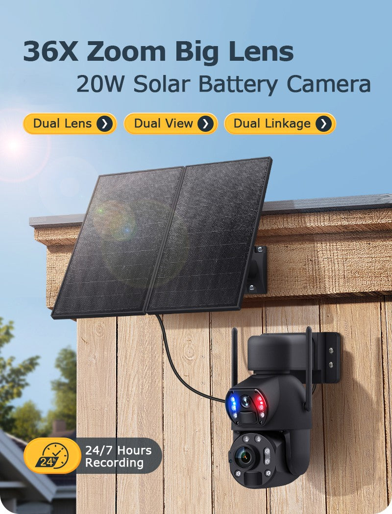 Cameră Supraveghere 4G Solară cu Cartelă SIM Vizzyo Olimp, 8MP