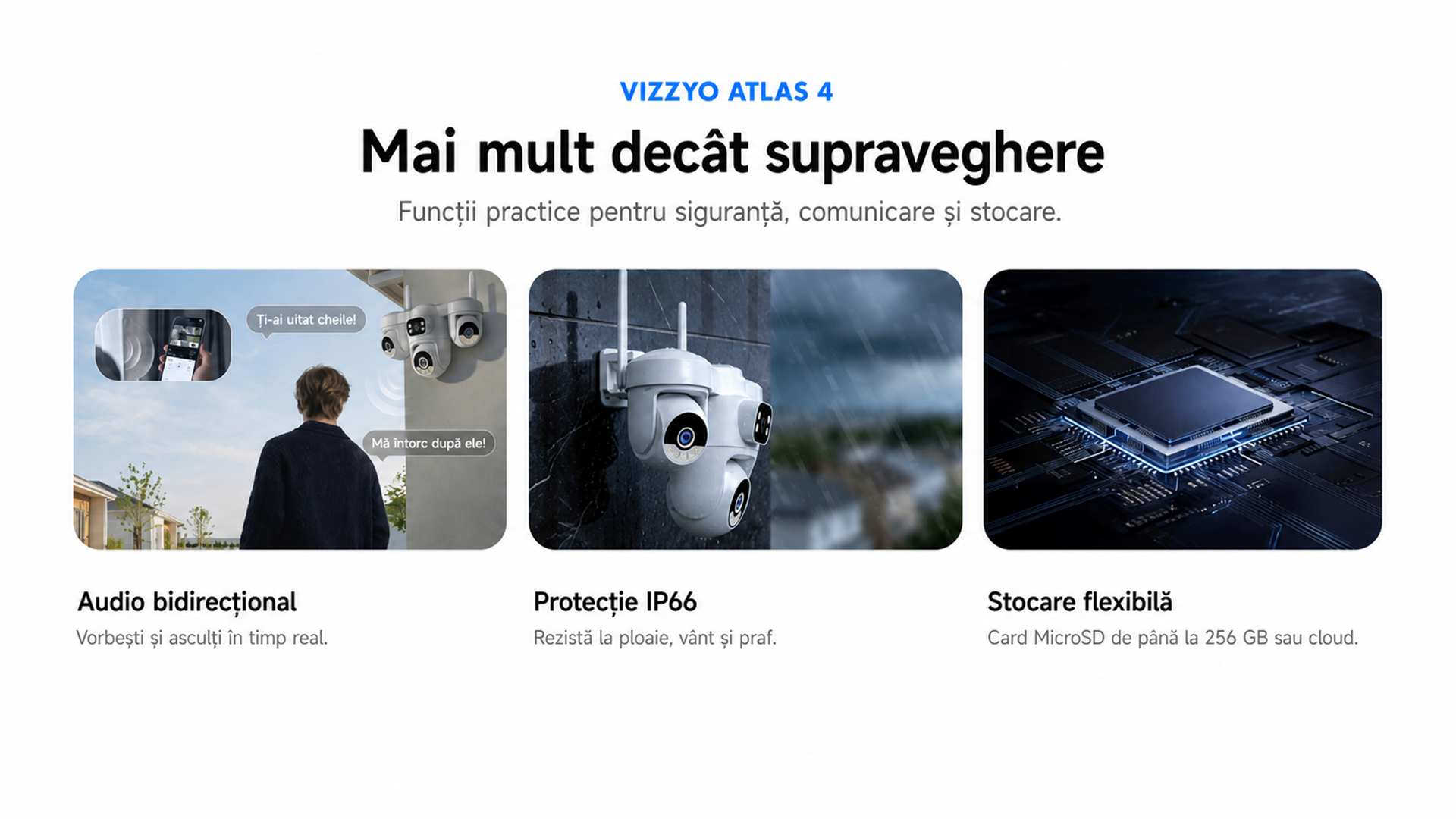Cameră Supraveghere WiFi VIZZYO Atlas 4