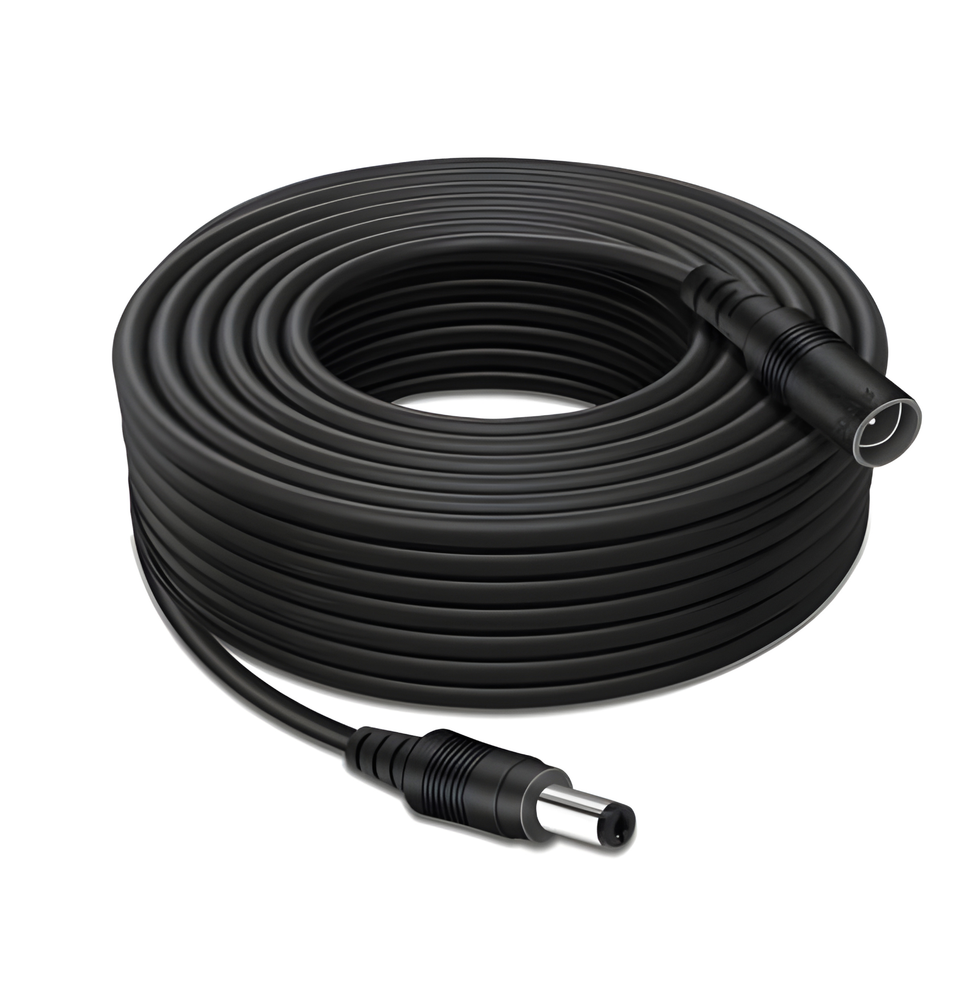 Cablu Extensie Alimentare 10 metri, Mamă-Tată, 5.5×2.1mm, 22AWG – Compatibil Camere Vizzyo