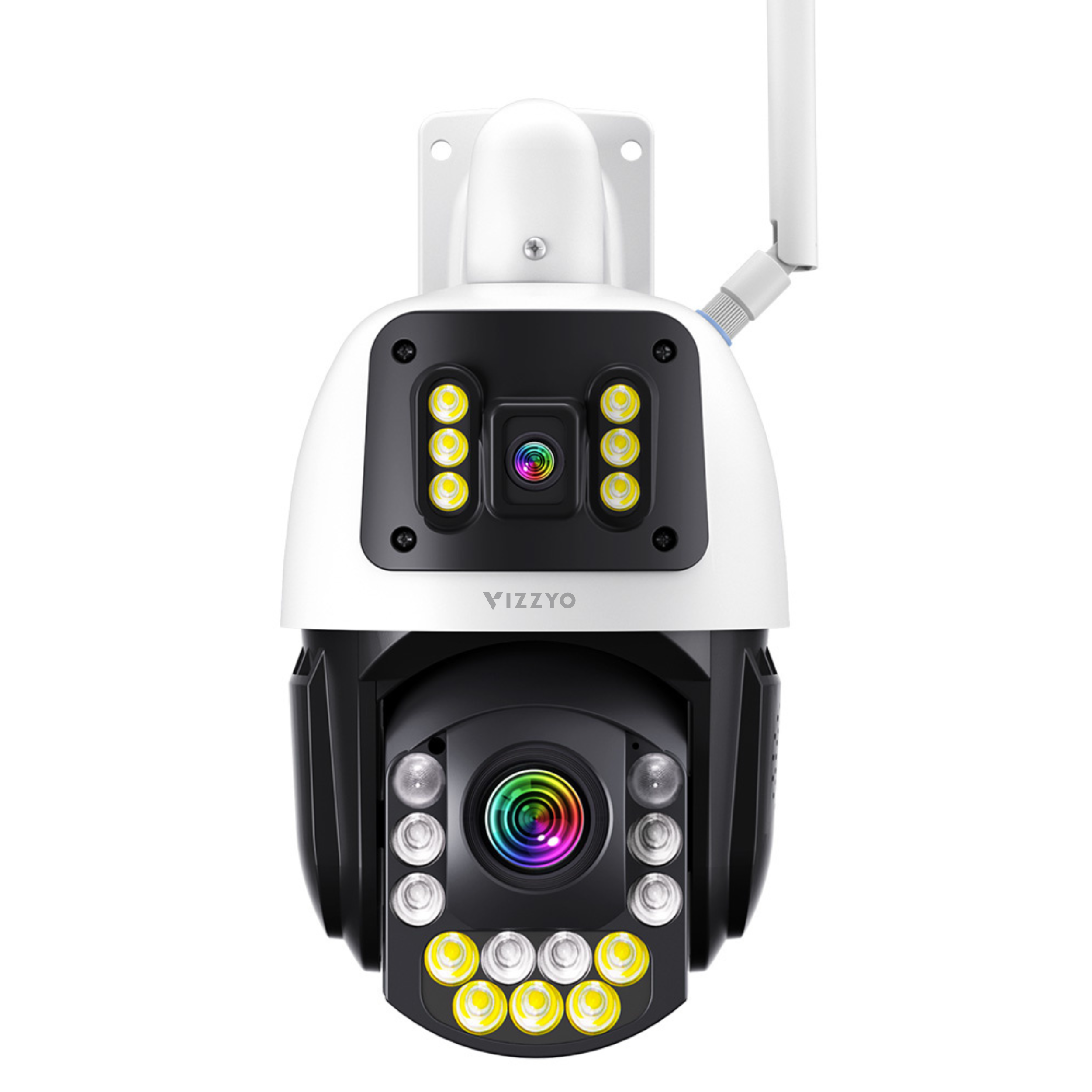 Cameră Supraveghere Dublă WiFi Vizzyo Eagle Pro, 8MP, 2 Camere În 1, Zoom Optic 36X până la 500M, Mod Noapte Color & IR, Detecție Persoane + Urmărire Automată, Audio Bidirecțional, Aplicatie iCsee, IP66, SD 128GB