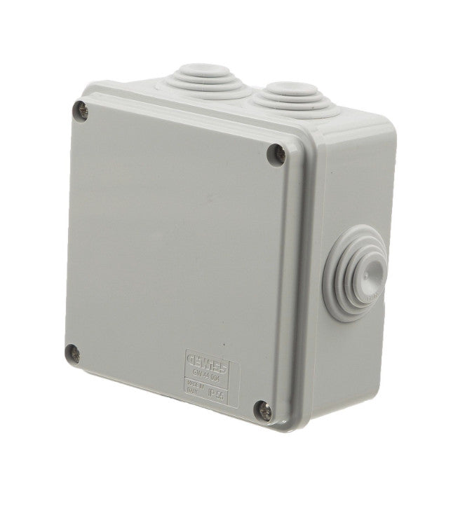 Doză de derivație aparentă Gewiss, Pentru protecția conexiunilor, 100 x 100 x 50 mm, 6 intrări, Protecție IP55