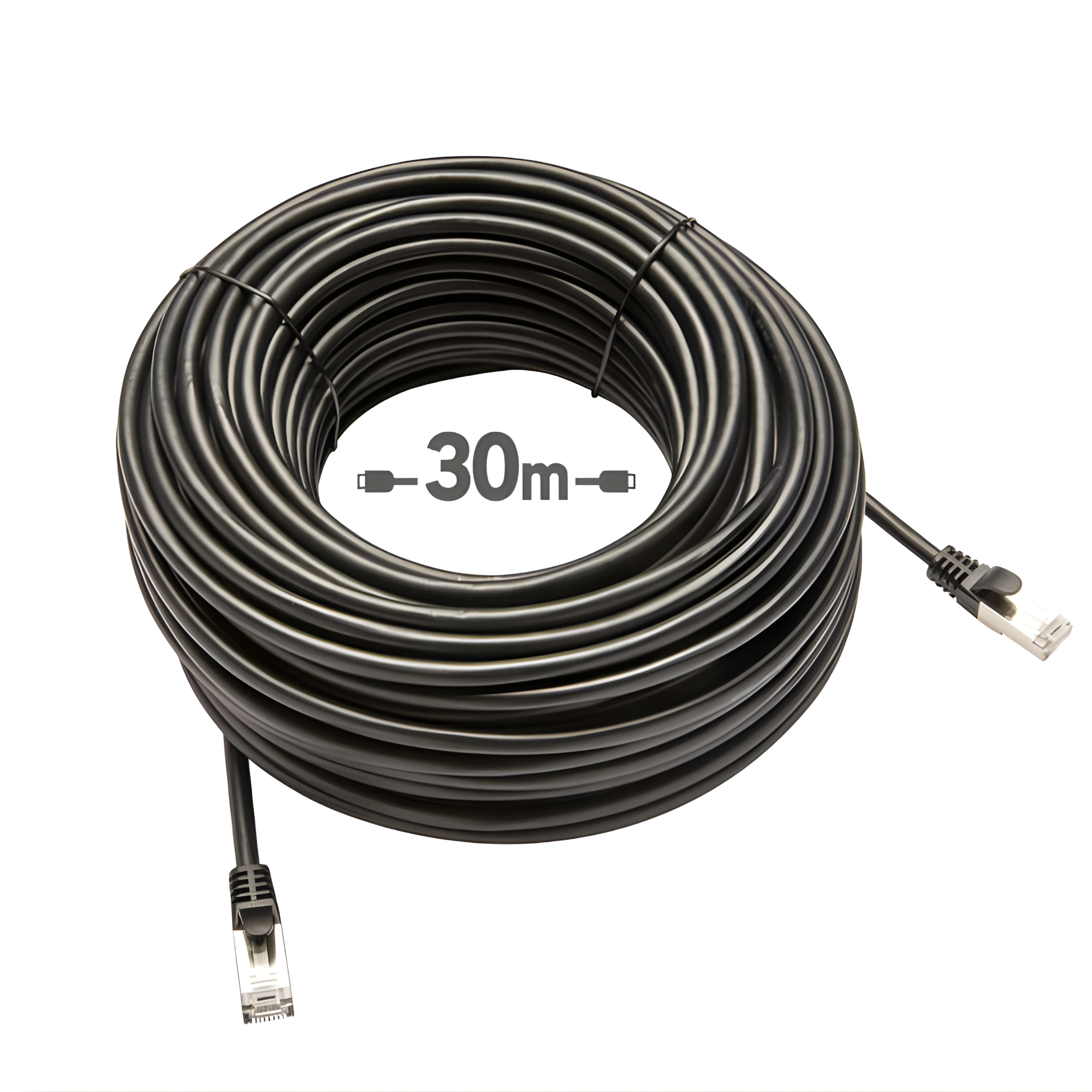 Cablu Internet UTP, 30 Metri, CAT6, RJ45, Mufat, PVC - Compatibil Camere Vizzyo