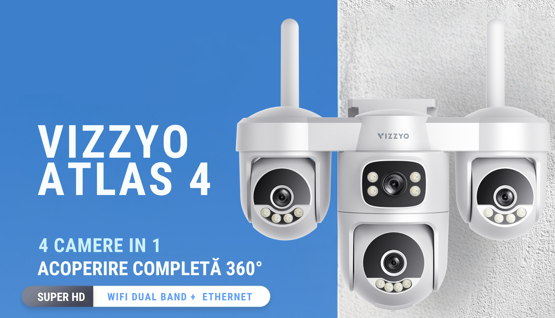 Cameră Supraveghere WiFi VIZZYO Atlas 4