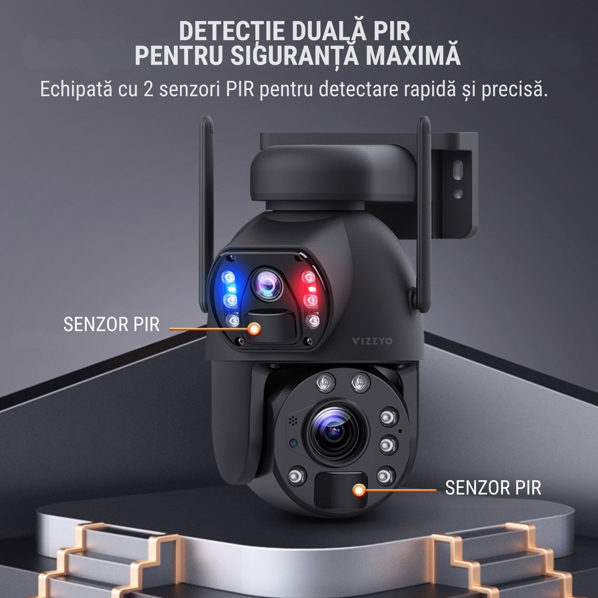 Cameră Supraveghere 4G Solară cu Cartelă SIM Vizzyo Apollo, Zoom Cameră Supraveghere 4G Solară cu Cartelă SIM Vizzyo Apollo, Zoom