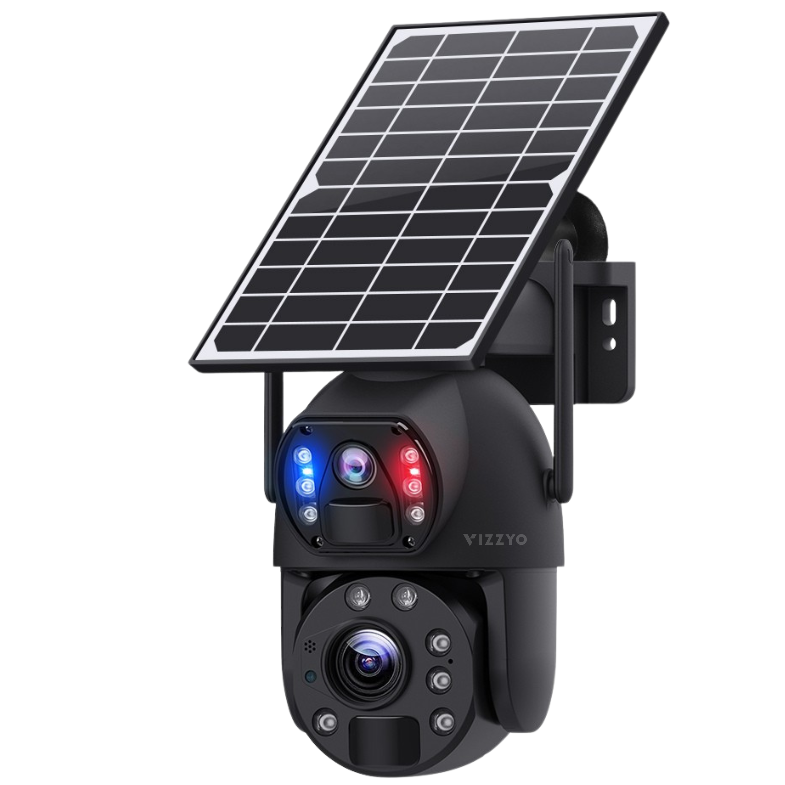 Cameră Supraveghere 4G Solară cu Cartelă SIM Vizzyo Apollo,  Zoom Optic 20X Pâna la 300M, 8MP, Panou Solar 6W, Baterie 12000mAh, 2 Senzori PIR, Mod Noapte Color & IR, Detecție Mișcare + Smart Tracking, Audio Bidirecțional, Aplicația UBox, IP67, SD 128GB