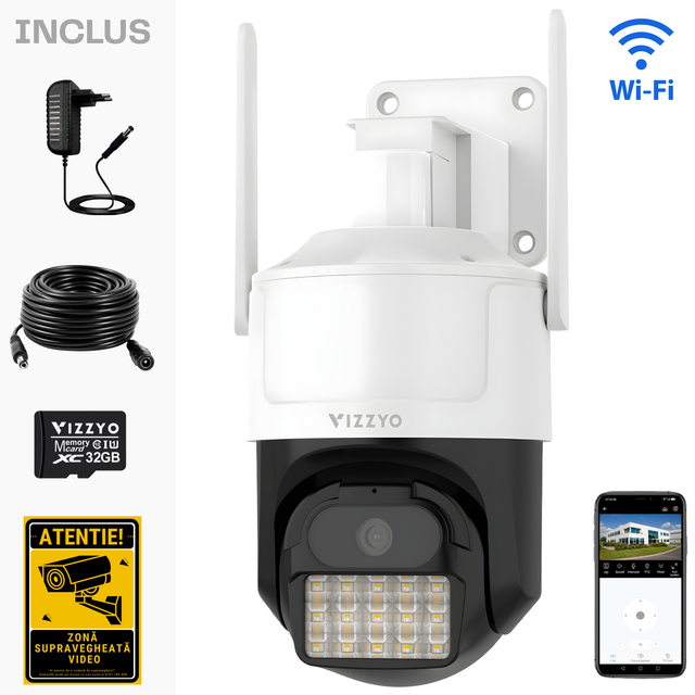 Cameră Supraveghere WiFi Vizzyo Alpha 4K