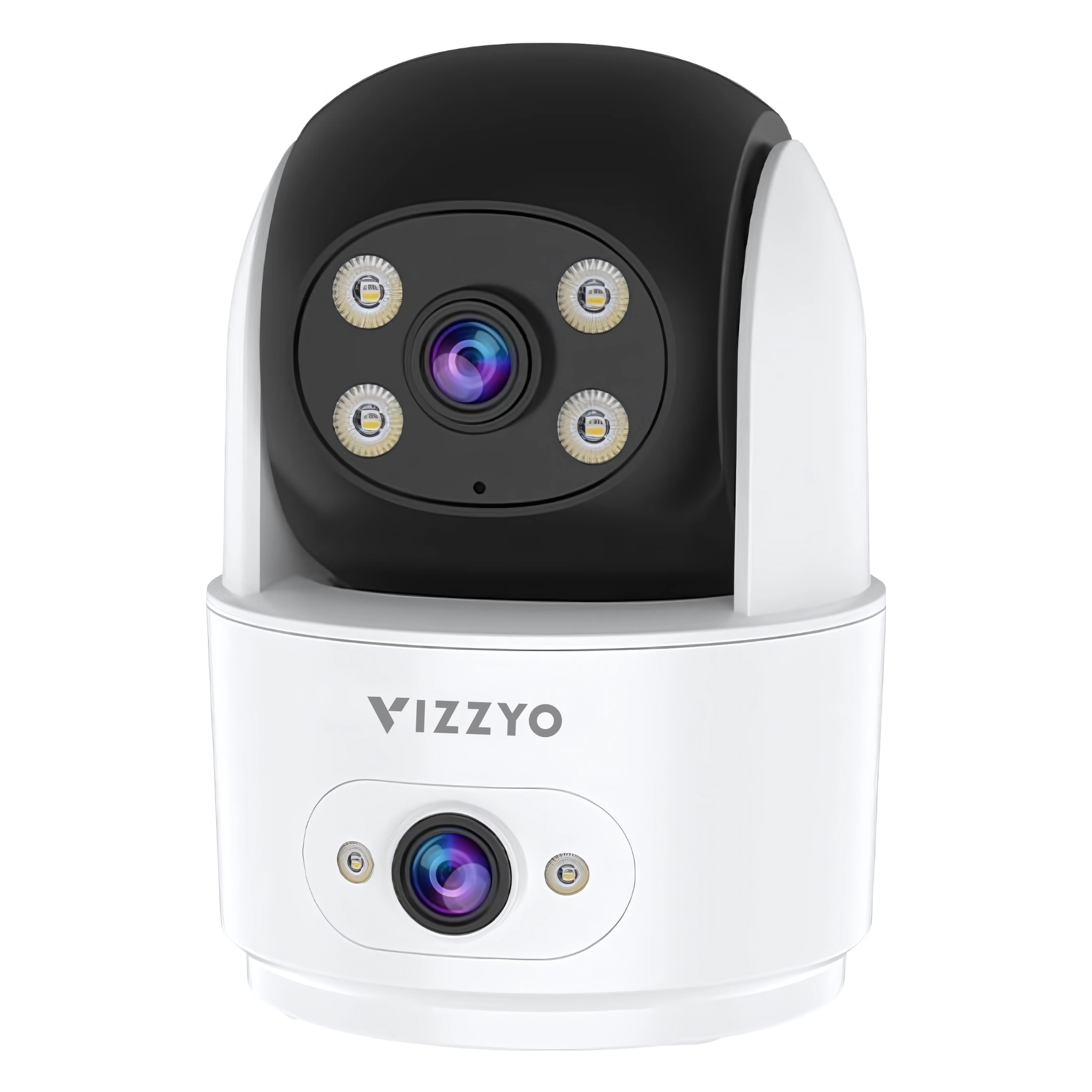 Cameră Supraveghere WiFi Vizzyo Dual Home Ranger, 8MP, 2 Camere În 1, Viziune Nocturnă Color, Acoperire Panoramică 360°, Detecție Mișcare & Urmărire Automată, Audio Bidirecțional, Control din aplicatie, HDR, ISP, SD 256GB