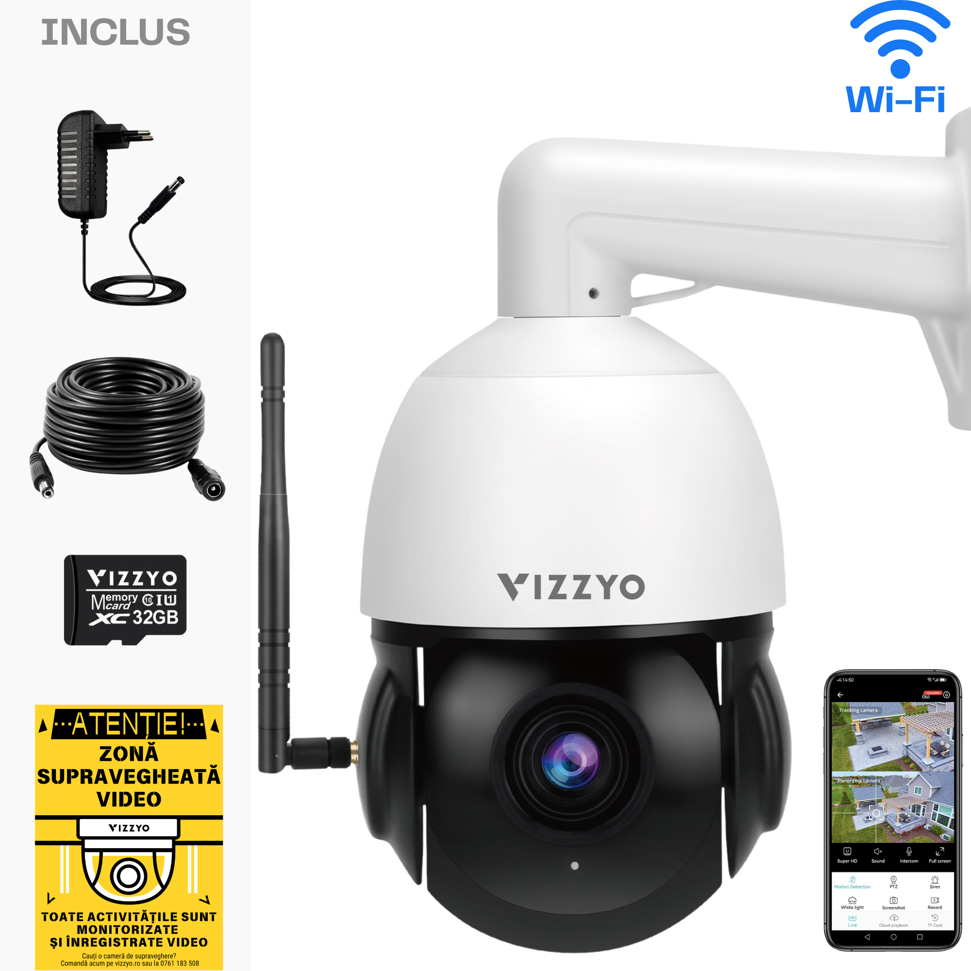 Camera Supraveghere WIFI Profesionala – VIZZYO Supreme Pro