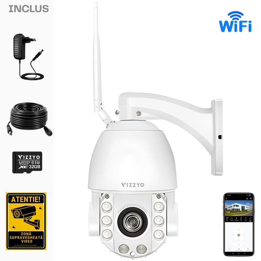 Cameră Supraveghere WiFi Vizzyo Apex Pro