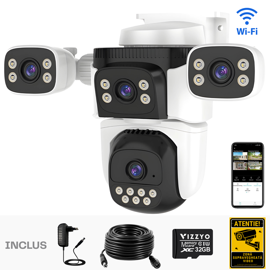 Cameră Supraveghere WiFi Vizzyo Ultra Defender Max