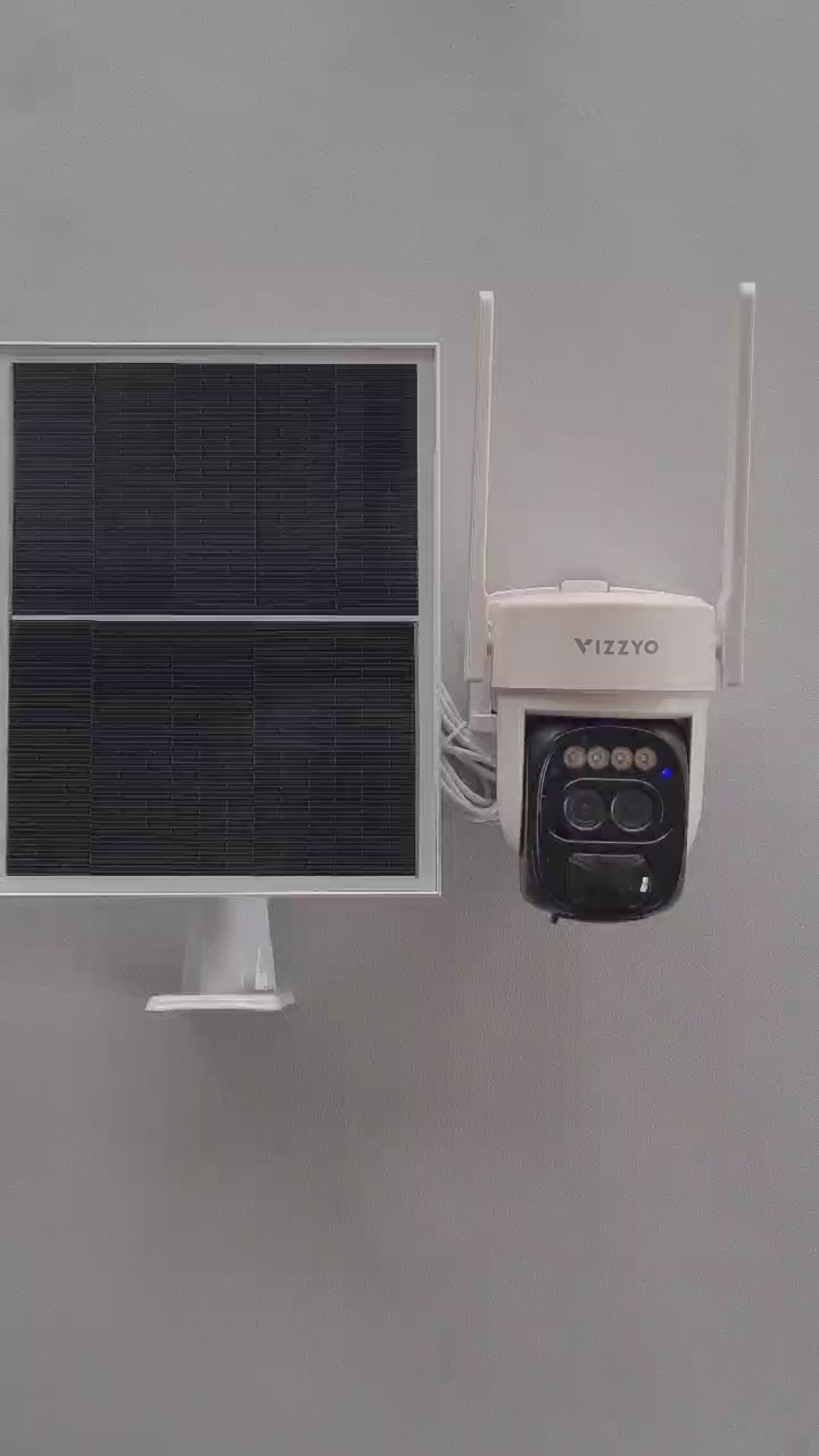 Cameră Supraveghere Solară WiFi Vizzyo Evo Pro, Panou Solar 8W