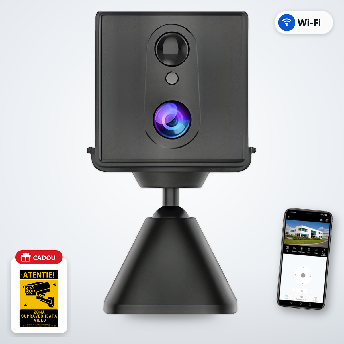 Mini Cameră WiFi Vizzyo Micro Eye – cameră, aplicație și cadou