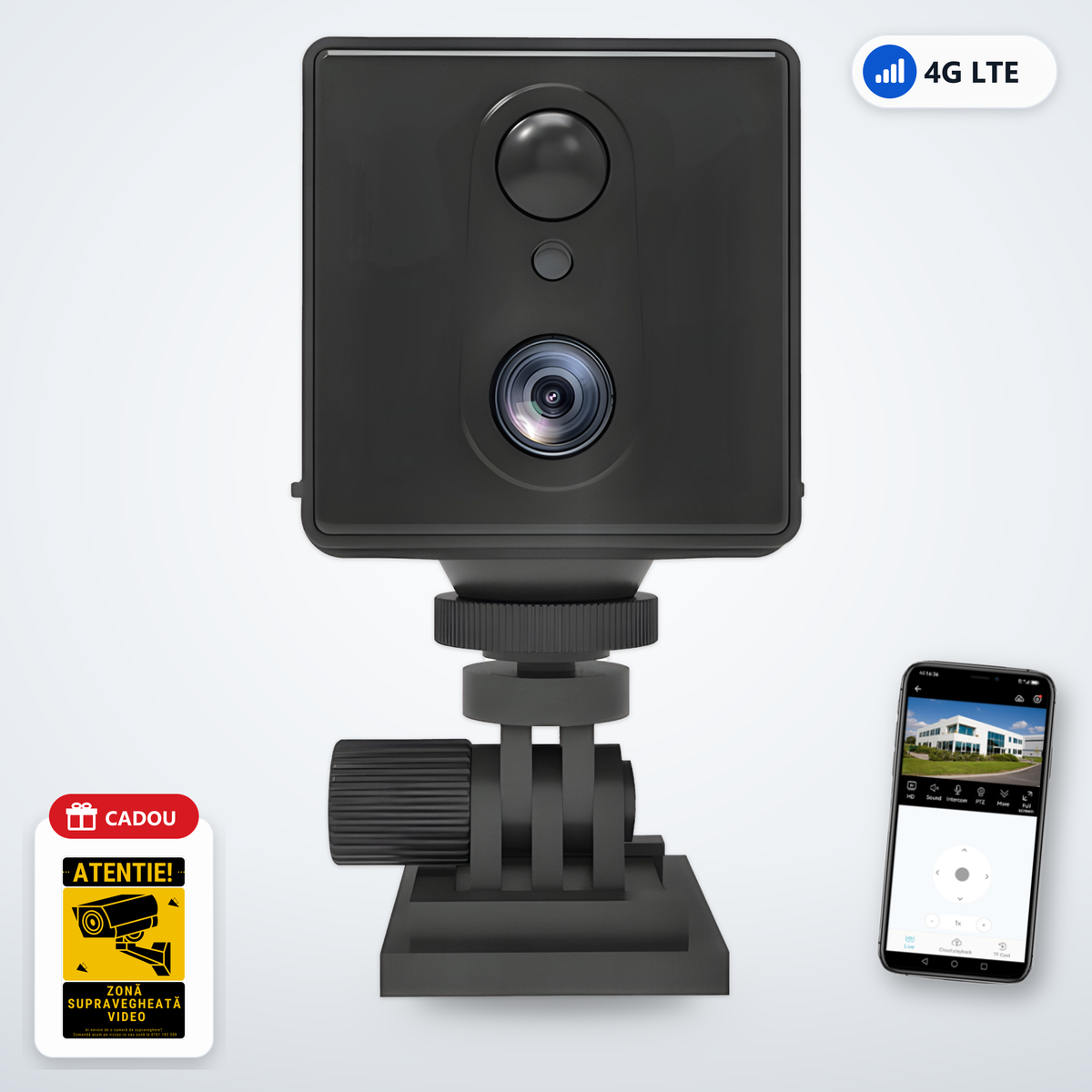 Mini Cameră 4G Vizzyo Micro Shadow – cameră, aplicație și cadou